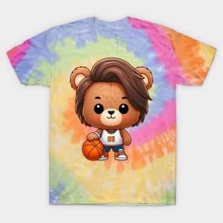 Cute Bear Who Loves Basketball Kawaii T-Shirt